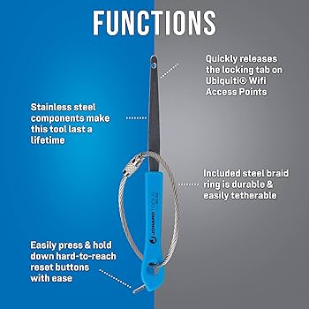Jonard Tools UUT-425 Ubiquiti WiFi Access Point Base Unlock & Reset Tool