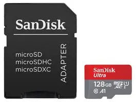 SanDisk 128GB Ultra microSDXC UHS-I Memory Card with Adapter