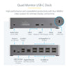 Startech.com Quad monitor USB C docking station - 4x DP and/or 4 HDMI