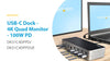 Startech.com Quad monitor USB C docking station - 4x DP and/or 4 HDMI