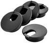 Desk Grommet Plastic Desk Cord Cable Hole Cover - 2 Inch - Black