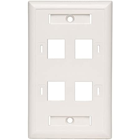Keystone Face Plate - Quad Hole (White)