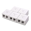 Cable Matters 2-Port Keystone Jack Surface Mount Box in White