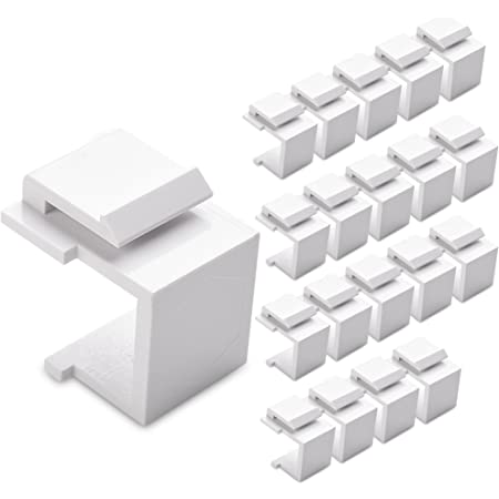 Cable Matters Blank Keystone Jack Inserts (White)