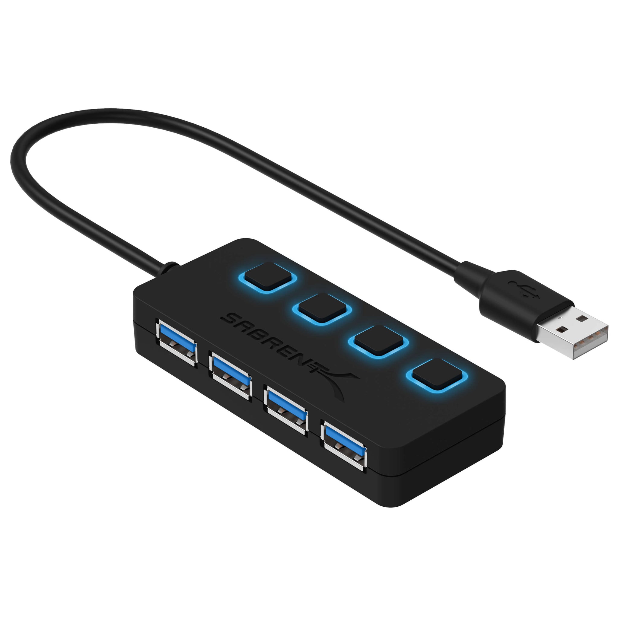 Sabrent 4-Port USB 3.0 Hub with Individual LED Power Switches