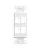 Leviton 4-Port QuickPort Decora Platform Wallplate Insert