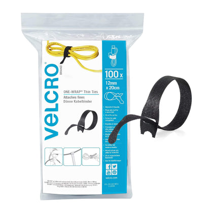 VELCRO Brand ONE-WRAP Cable Ties - 100Pk