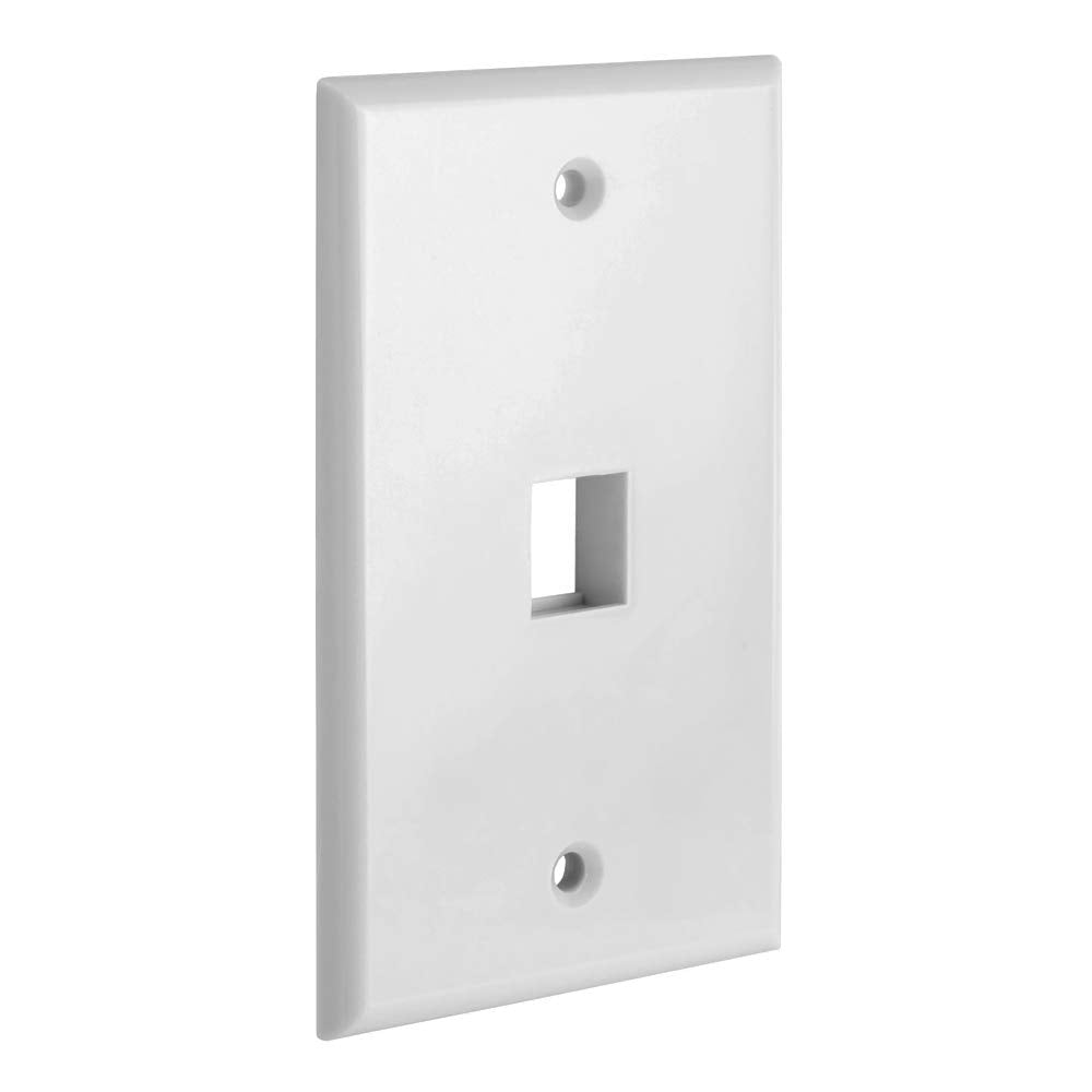 Keystone Face Plate - Single Hole (White)