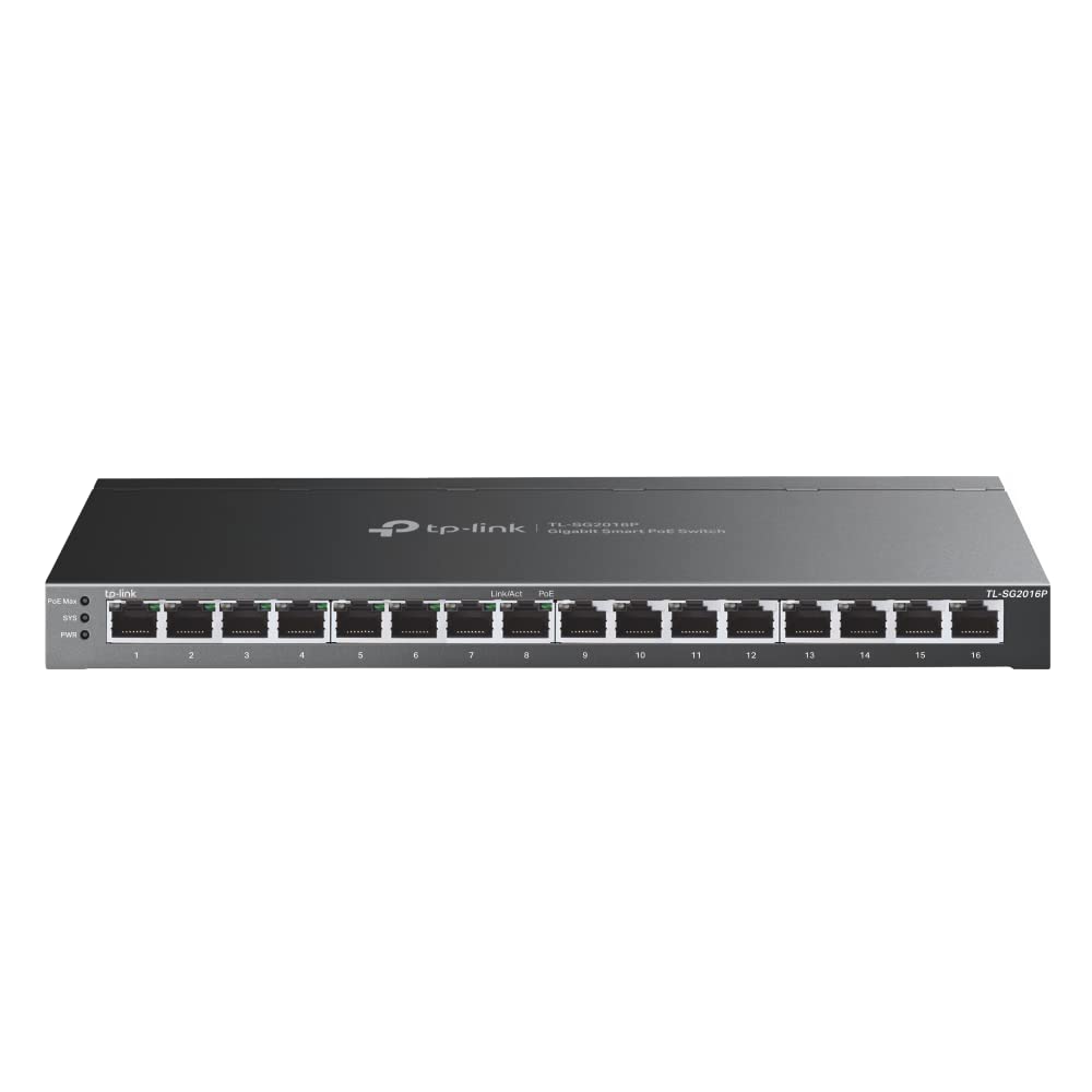 TP-LINK　 JetStream 16ポート 　マネージスイッチ TP-Link JetStream 16-Port Gigabit Smart Switch with 8-Port PoE+