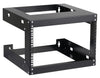 6U Wall Mount Rack Open Frame 19 Inch Server Equipment Network Cabinet 18 inches Depth - Black