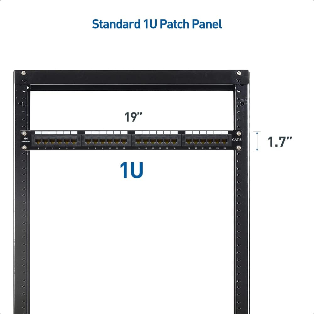 Cable Matters Rackmount or Wallmount 24-Port CAT6 RJ45 Patch Panel