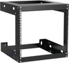 9U Wall Mount Rack Open Frame 19 Inch Server Equipment 2 Post Network Cabinet 18 inches Depth - Black