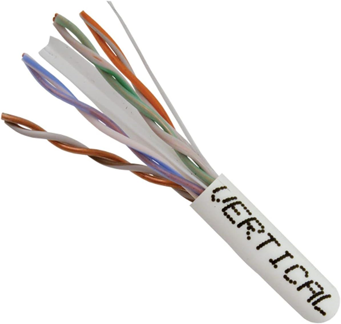 Vertical Cable Cat6, 550 MHz, UTP, 23AWG, Solid Bare Copper,1000ft, Bulk Ethernet Cable - 060 Series, White