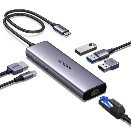 UGREEN 6 in 1 USB C Hub Ethernet Adapter with HDMI