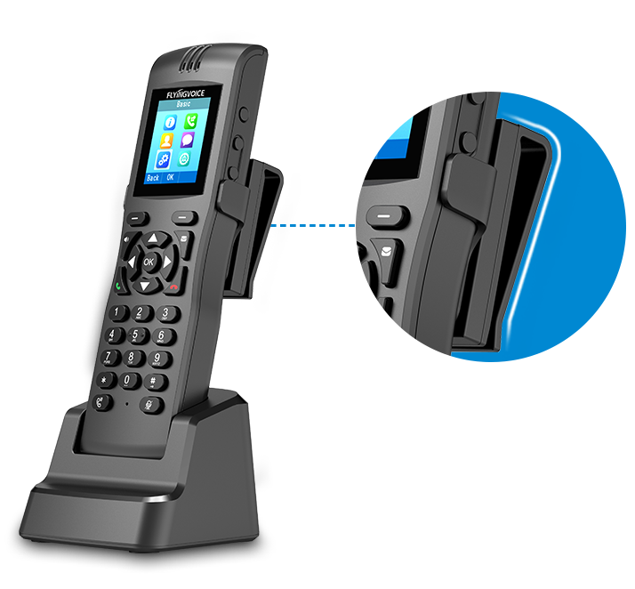 Flying Voice FIP16Plus Portable Dual-Band IP Phone with Belt Clip