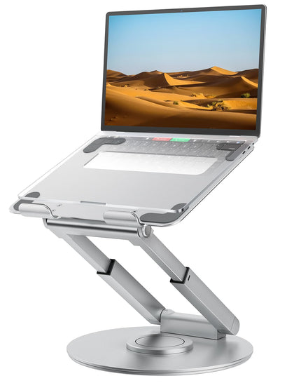 tounee Telescopic Laptop Stand for Desk with 360° Swivel Base