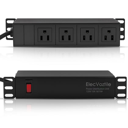 10 inch Rack PDU, 4 Rear Outlets, 1020J Surge Protection