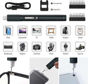 JAKEMY Cordless Screwdriver - 3 Gears Torque Adjustable Precison Screwdriver Set