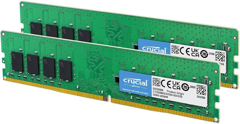 Crucial 32GB DDR4 RAM Kit (2x16GB), 3200MHz (PC4-25600) CL22 Desktop Memory