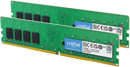 Crucial 32GB DDR4 RAM Kit (2x16GB), 3200MHz (PC4-25600) CL22 Desktop Memory