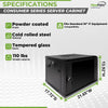 NavePoint 6U Server Rack Enclosure with Glass Door