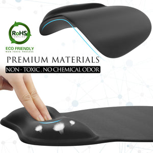 Ergonomic Mouse Pad with Gel Wrist Support