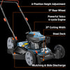 SENIX 21" 144cc 4-Cycle Gas Push Lawn Mower with 2-in-1 Side Discharge & Mulching - LSPG-L6