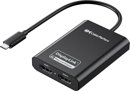 Cable Matters USB-C to Dual HDMI Adapter - DisplayLink