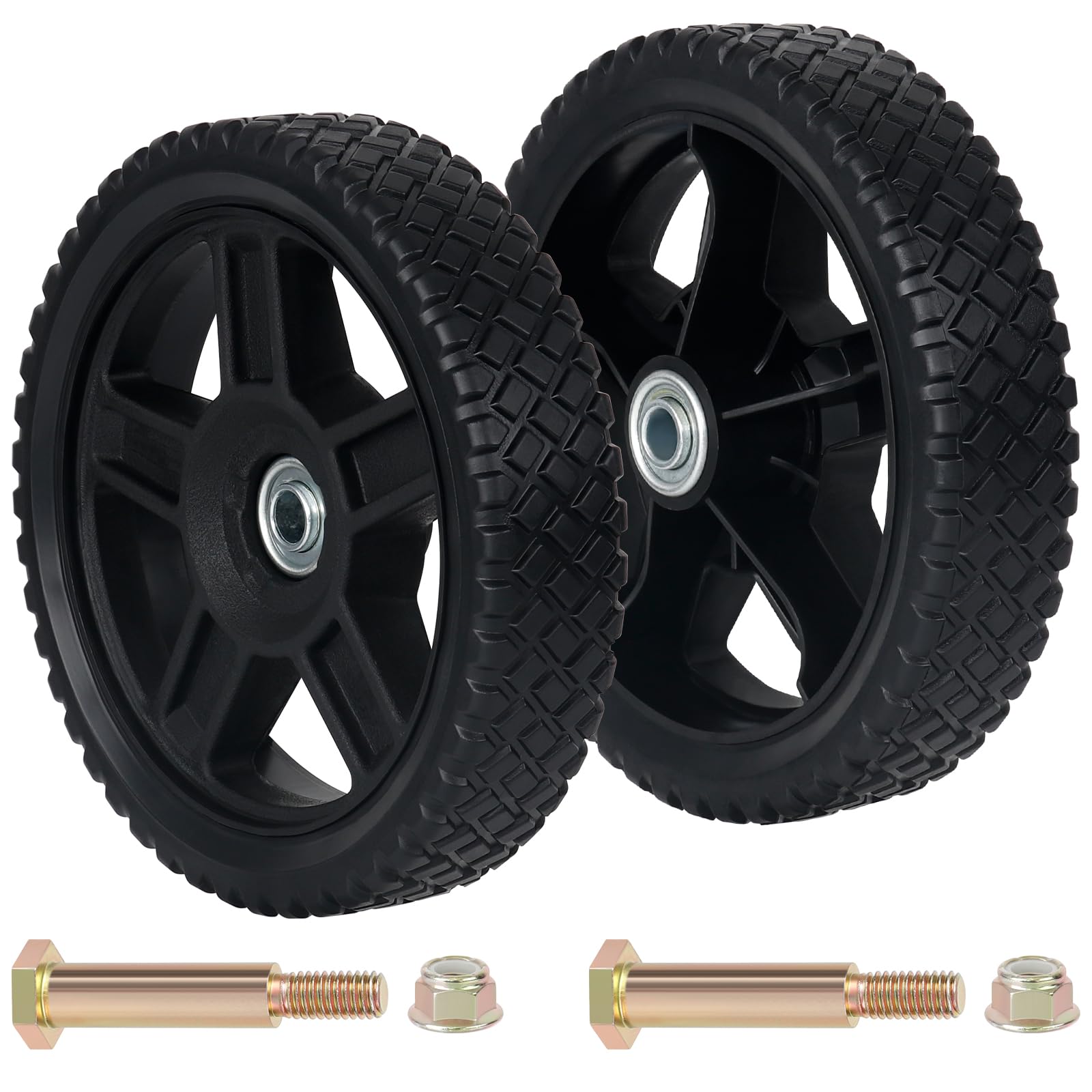 8 Inch Lawn Mower Wheels 2 Pack