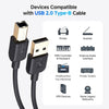 Cable Matters USB Printer Cable -USB A to B Cable - 6ft - Black