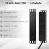 10 inch Rack PDU, 4 Rear Outlets, 1020J Surge Protection