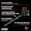 SENIX 4QL 49 cc 4-Cycle Backpack Gas Leaf Blower