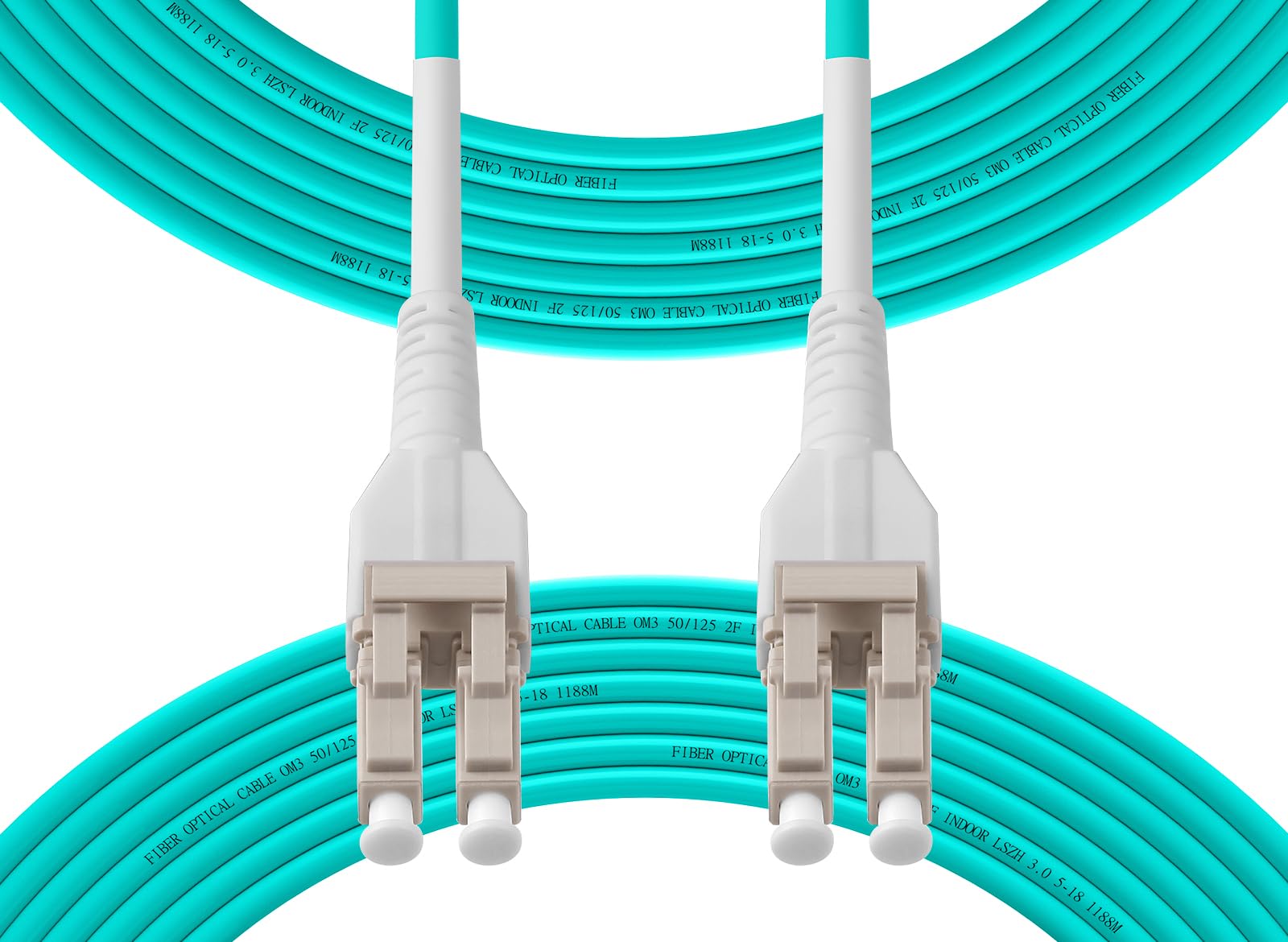 Uniboot OM3 LC to LC Fiber Patch Cable, Multi-Mode Duplex