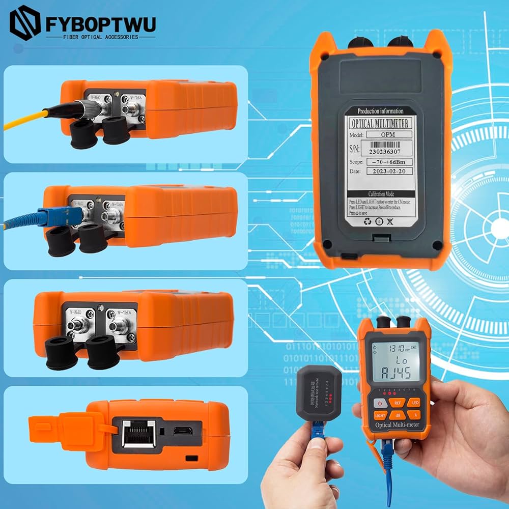 4 in 1 Function Fiber Optic Tester Portable Optical Power Meter