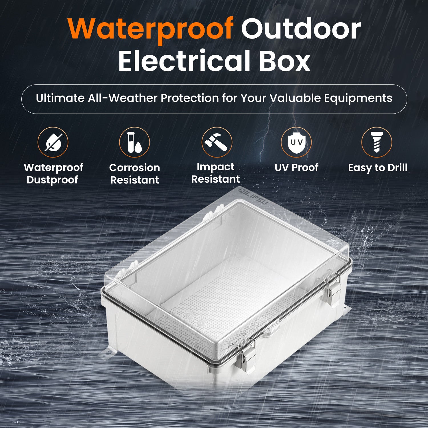 Outdoor WiFi Enclosure, 14.6"x10.6"x5.9" Waterproof Electric Junction Box