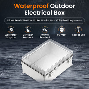 Outdoor WiFi Enclosure, 14.6"x10.6"x5.9" Waterproof Electric Junction Box
