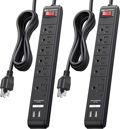 Cable Matters 6-Outlet Surge Protector - 8ft - Sold individually
