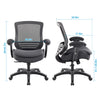 BOLISS 400lbs Ergonomic Office Chair Soft Thick Seat with Mesh Back (Black)