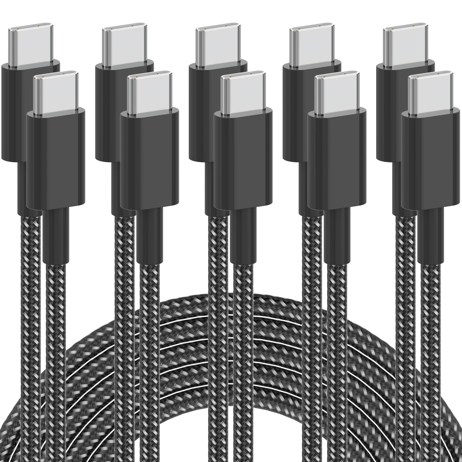 USB C to USB C Cable -  6FT -  60W (3.1A) Nylon Braided