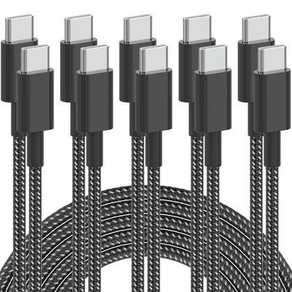 USB C to USB C Cable -  6FT -  60W (3.1A) Nylon Braided