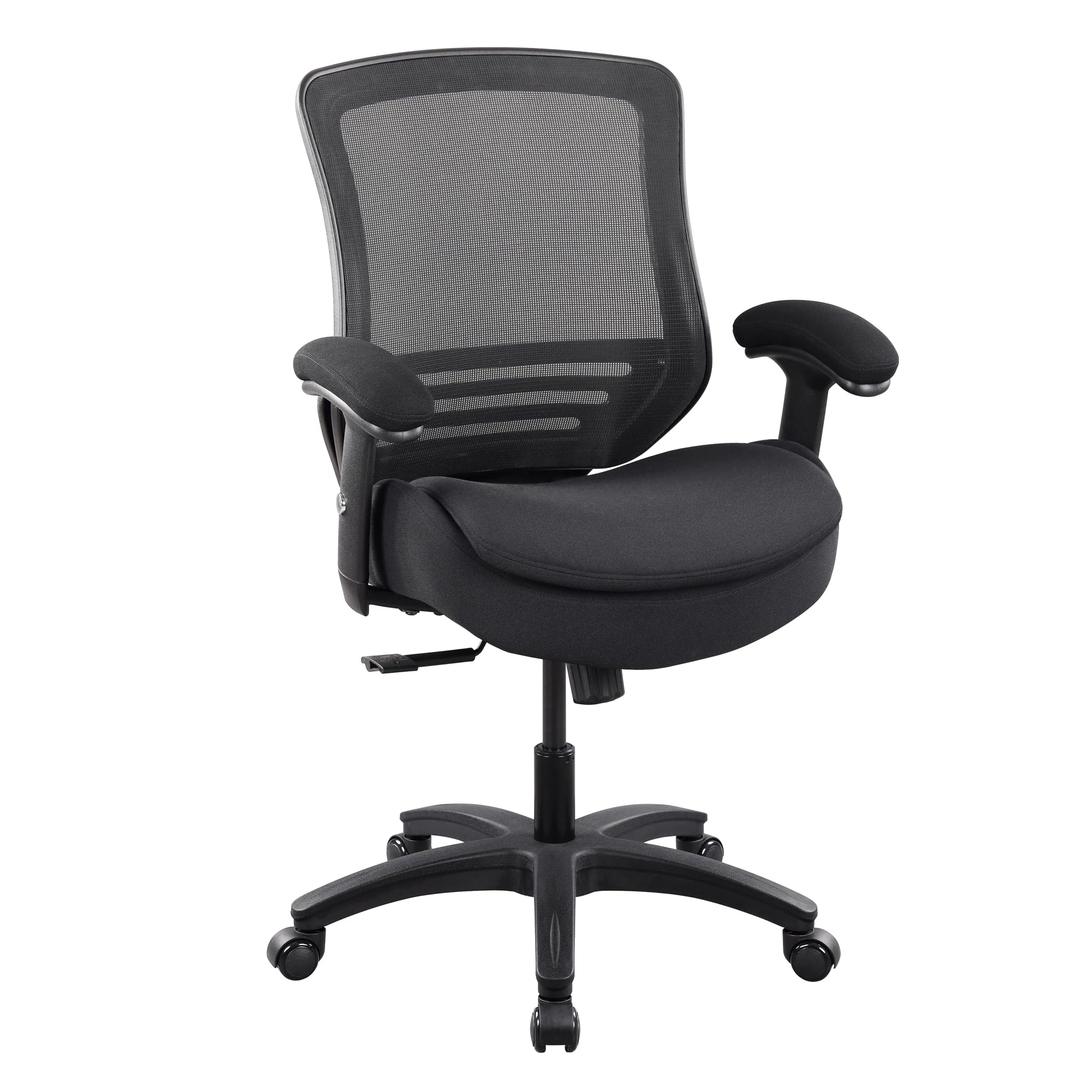 BOLISS 400lbs Ergonomic Office Chair Soft Thick Seat with Mesh Back (Black)
