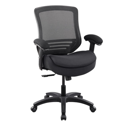 BOLISS 400lbs Ergonomic Office Chair Soft Thick Seat with Mesh Back (Black)