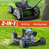 SENIX 21" 144cc 4-Cycle Gas Push Lawn Mower with 2-in-1 Side Discharge & Mulching - LSPG-L6