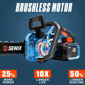 X6 60V Max* 18" Cordless Chainsaw, Brushless (4.0 Ah Battery & Charger Included)