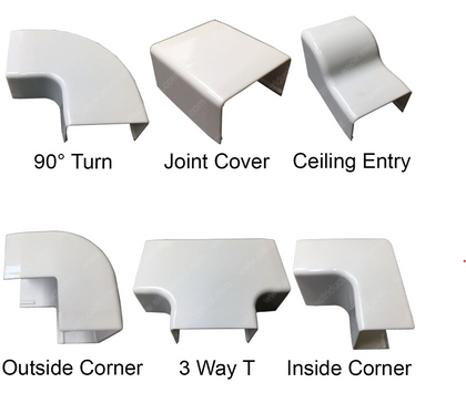 Electriduct Accessories for Latching Surface Cable Raceways - Medium