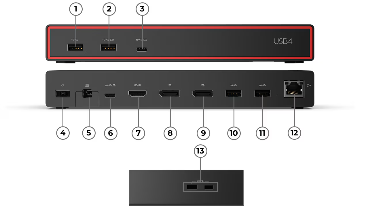 Lenovo ThinkPad USB4 Dock 5000 - Docking station