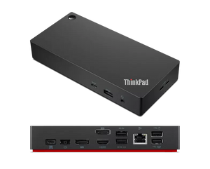 Lenovo ThinkPad Universal USB-C Dock - Docking station - USB-C - HDMI, 2 x DP - GigE - 90 Watt.