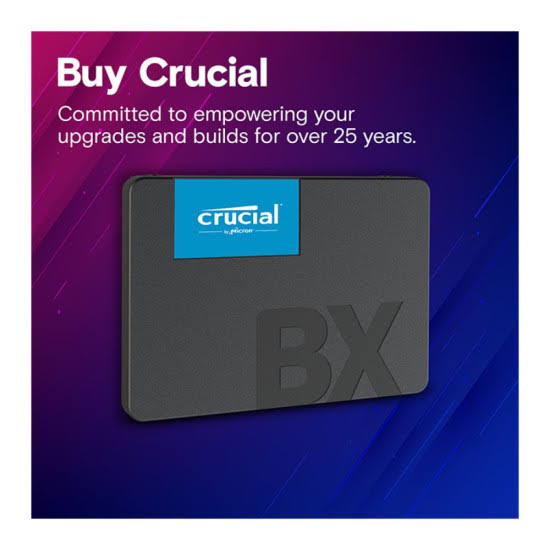Crucial BX500 2TB 3D NAND SATA 2.5-Inch Internal SSD, up to 540MB/s