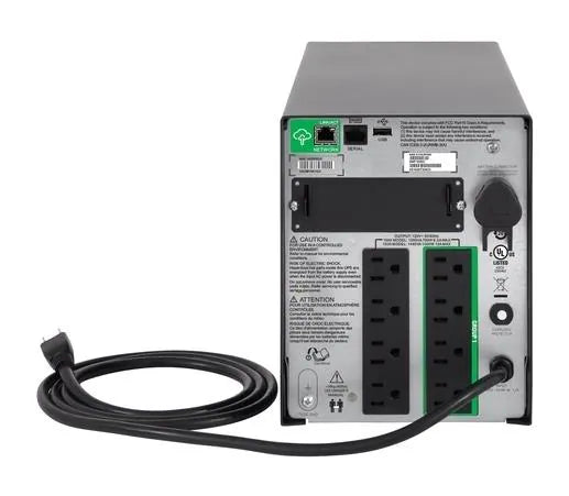 APC Smart-UPS, Line Interactive, 1500VA, Tower, 120V, 8x NEMA 5-15R outlets, SmartConnect Port+SmartSlot, AVR, LCD