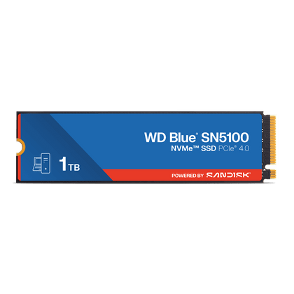 WD Blue SN5100 1TB NVMe SSD - M.2 2280, PCIe Gen 4.0, Internal Solid State Drive